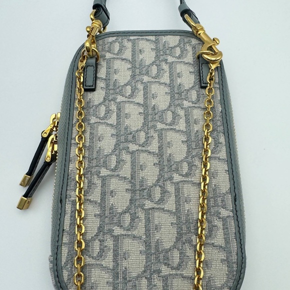 Christian Dior 30 Montaigne Call'in Phone Holder Oblique Jacquard Bucket Bag - Picture 3 of 15